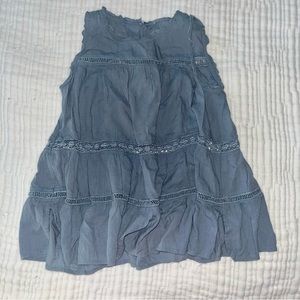 Flowy ladies XS denim sleeveless top with cut out designs